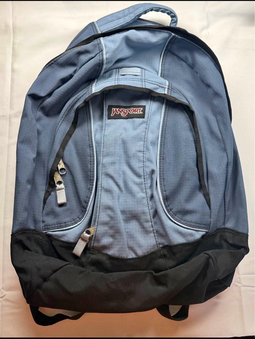 Jansport Light Blue and Black Backpack